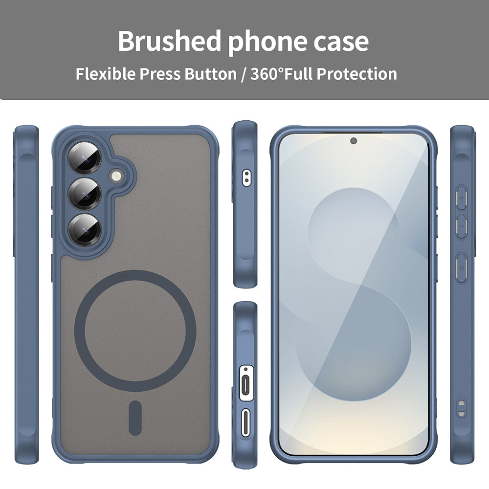 Husa de protectie Techsuit HaloFrost II MagSafe compatibil cu Samsung Galaxy S24 Plus / S25 Plus, Bleumarin
