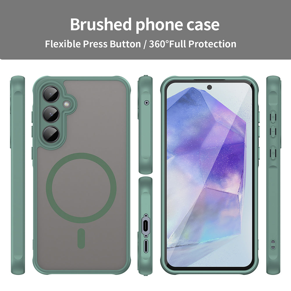 Husa de protectie Techsuit HaloFrost II MagSafe compatibil cu Samsung Galaxy A55 5G, Verde