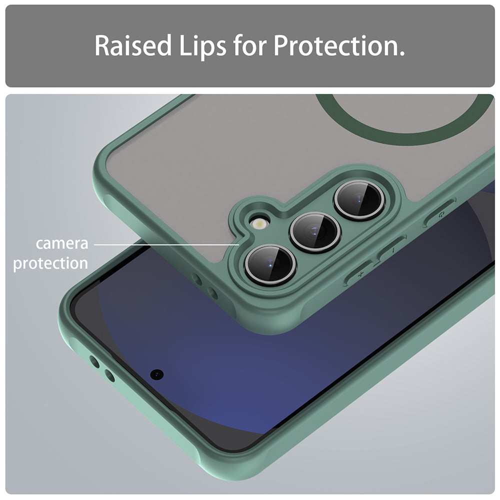 Husa de protectie Techsuit HaloFrost II MagSafe compatibil cu Samsung Galaxy S24 FE, Verde