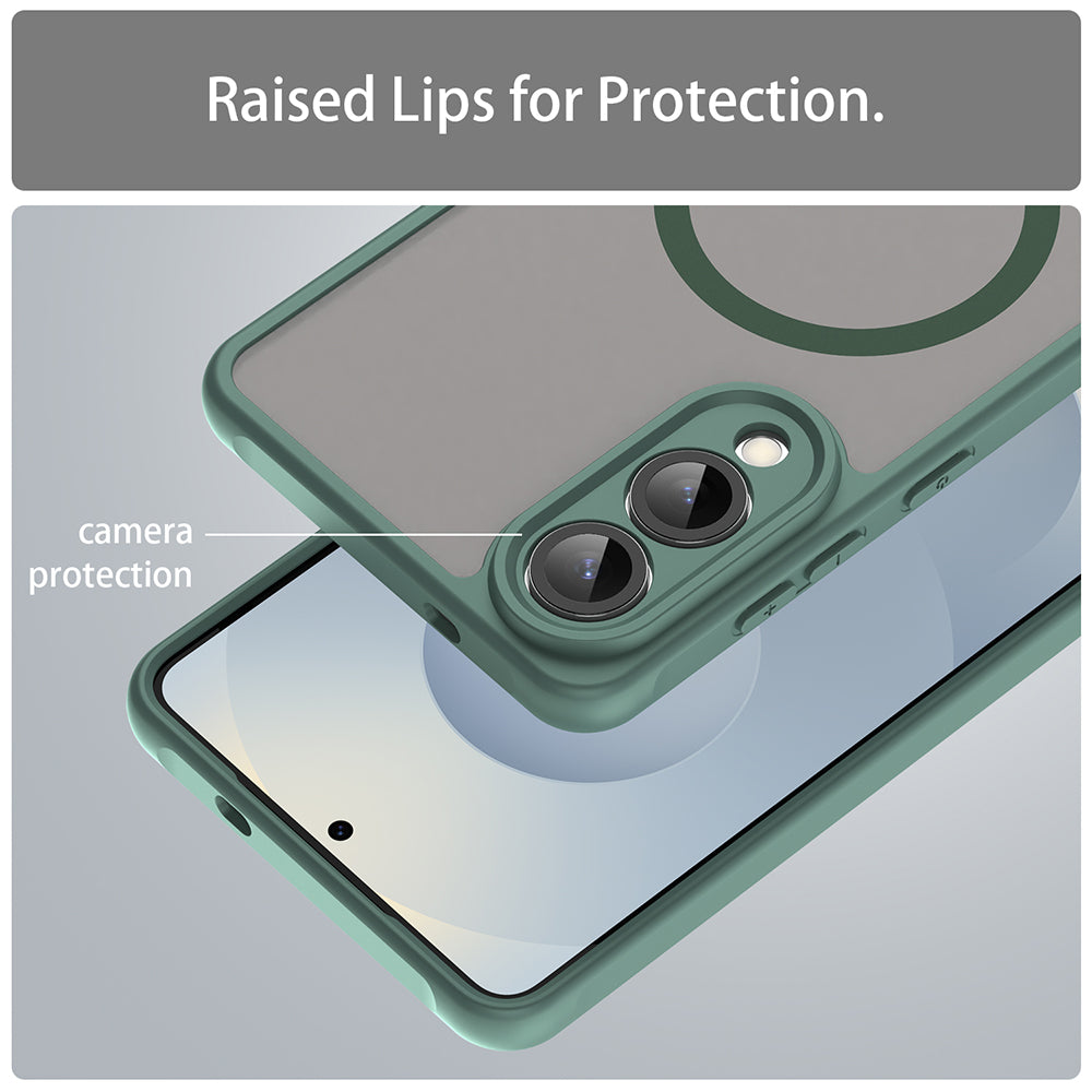 Husa de protectie Techsuit HaloFrost II MagSafe compatibil cu Samsung Galaxy S25 Edge, Verde