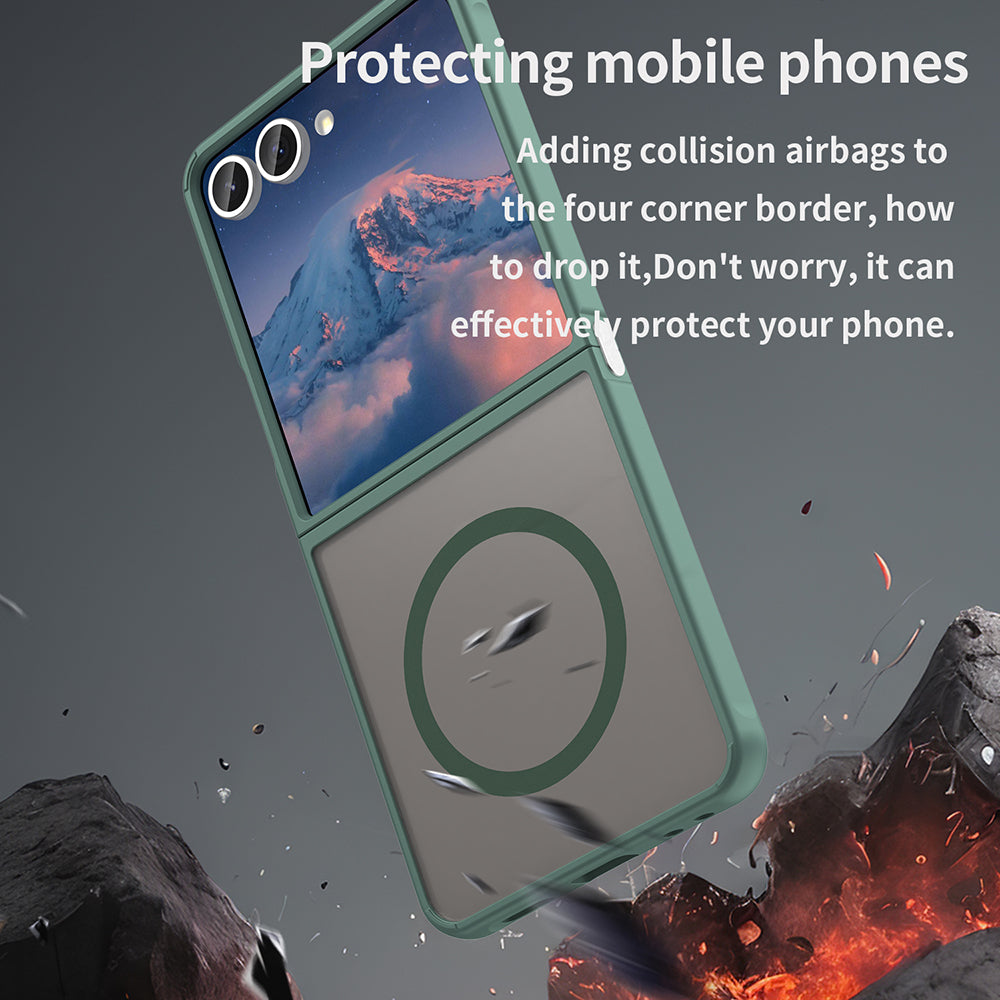 Husa de protectie Techsuit HaloFrost II MagSafe compatibil cu Samsung Galaxy Z Flip7, Verde
