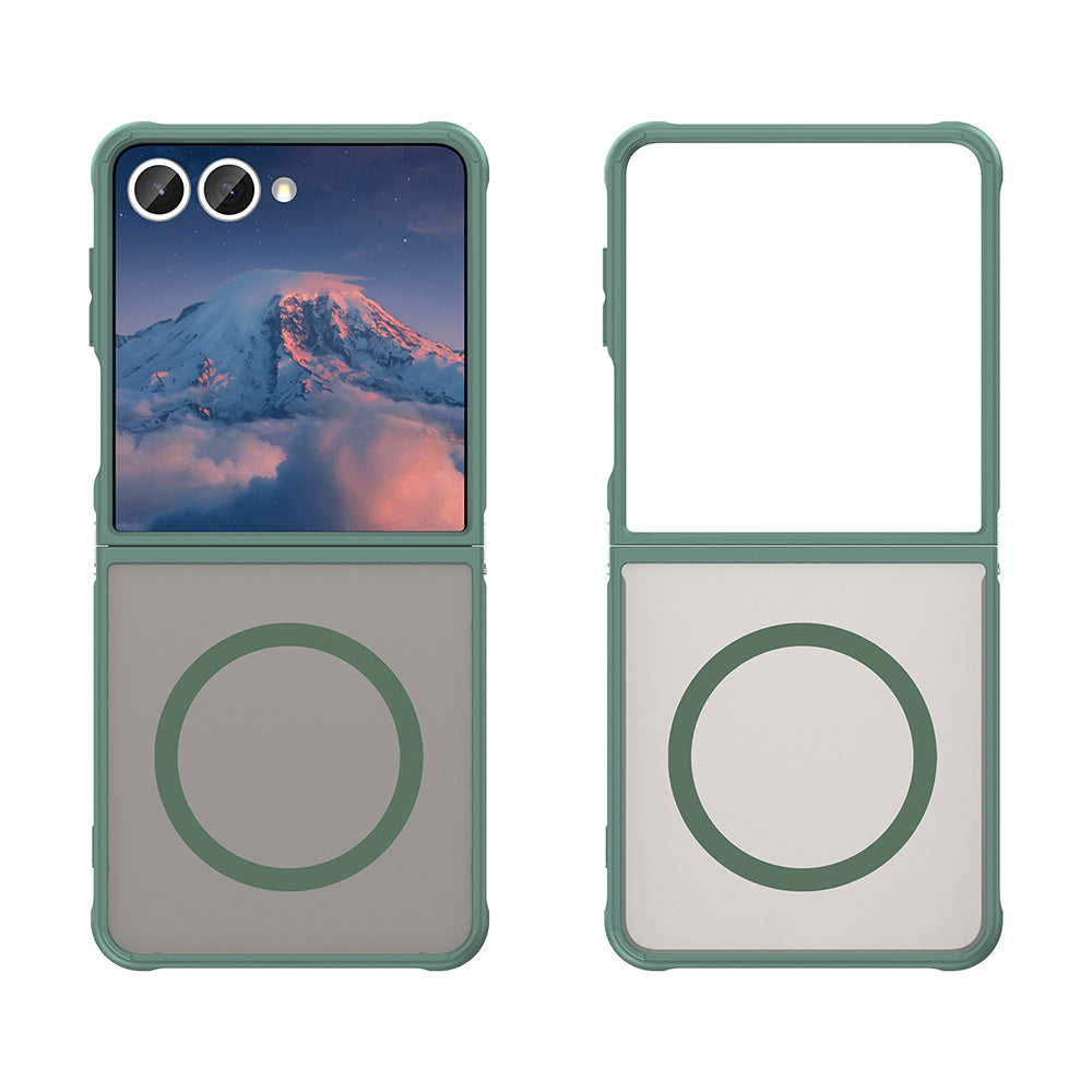 Husa de protectie Techsuit HaloFrost II MagSafe compatibil cu Samsung Galaxy Z Flip7, Verde