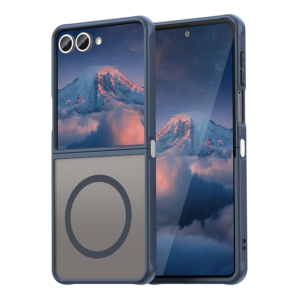 Husa de protectie Techsuit HaloFrost II MagSafe compatibil cu Samsung Galaxy Z Flip7, Bleumarin