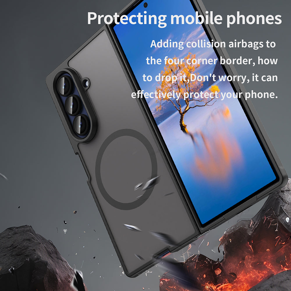 Husa de protectie Techsuit HaloFrost II MagSafe compatibil cu Samsung Galaxy Z Fold7, Negru