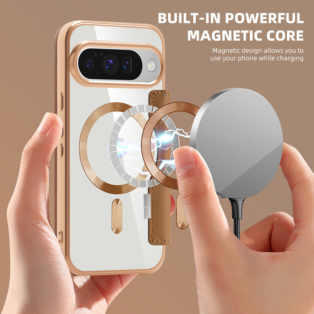 Husa de protectie Techsuit SmartMag Book compatibil cu Google Pixel 10 / 10 Pro, Maro