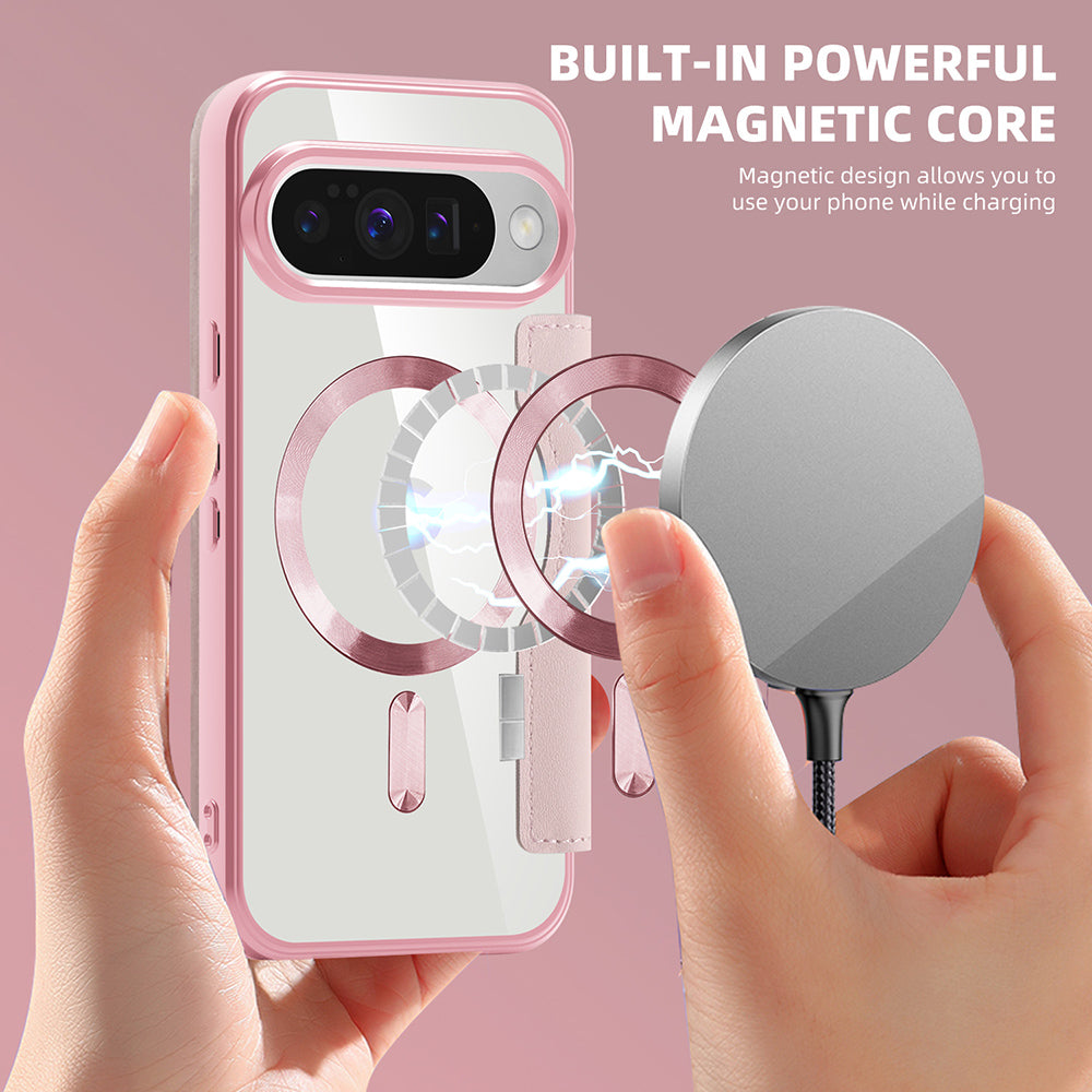 Husa de protectie Techsuit SmartMag Book compatibil cu Google Pixel 10 Pro XL, Roz