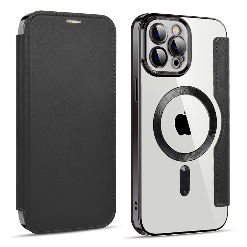 Husa de protectie Techsuit SmartMag Book compatibil cu iPhone 11 Pro Max, Negru
