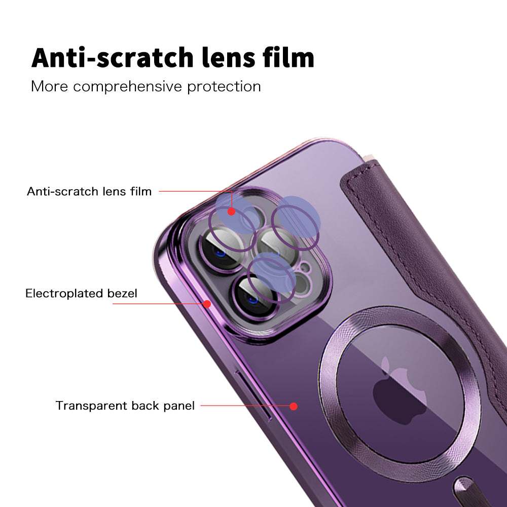 Husa de protectie Techsuit SmartMag Book compatibil cu iPhone 12 Pro Max, Mov