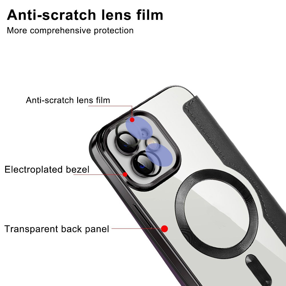Husa de protectie Techsuit SmartMag Book compatibil cu iPhone 12, Roz