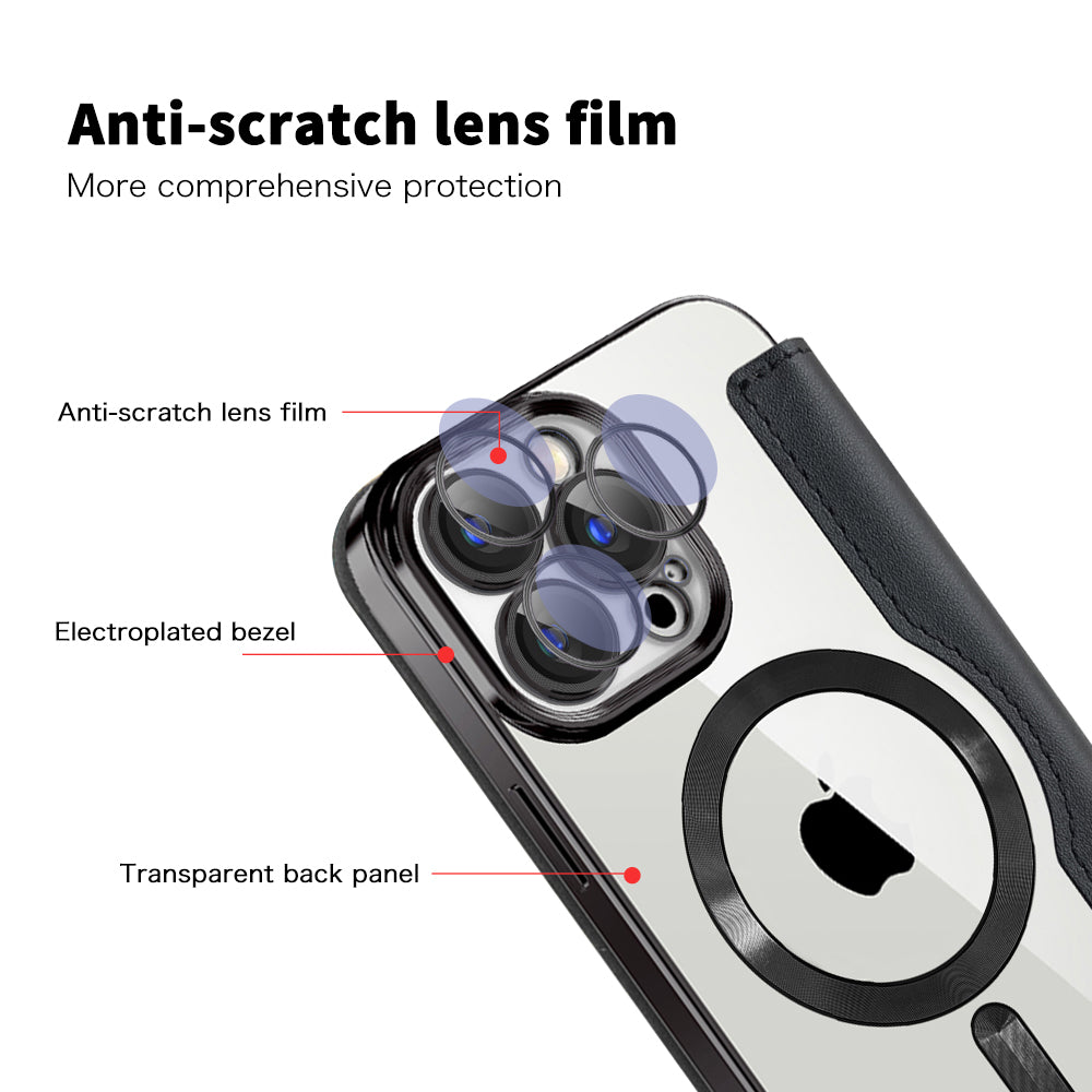 Husa de protectie Techsuit SmartMag Book compatibil cu iPhone 15 Pro Max, Negru