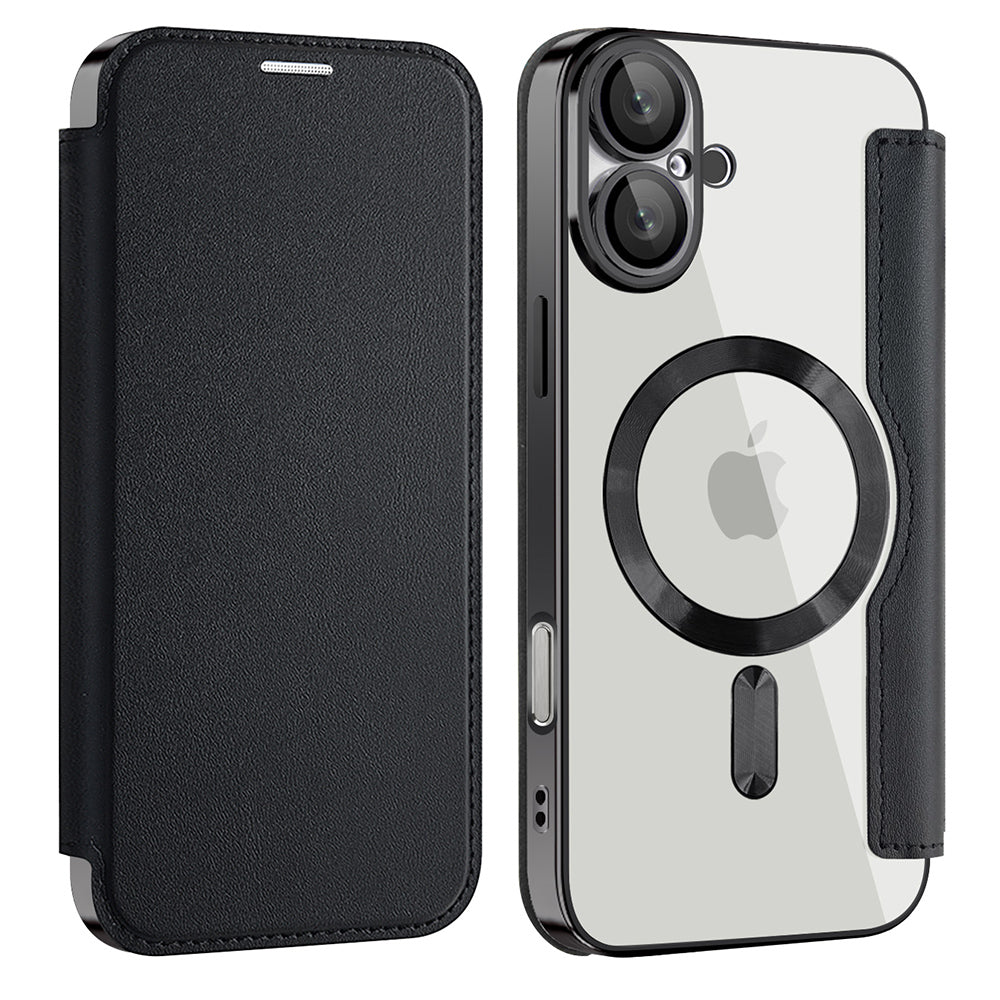 Husa de protectie Techsuit SmartMag Book compatibil cu iPhone 16 Plus, Negru