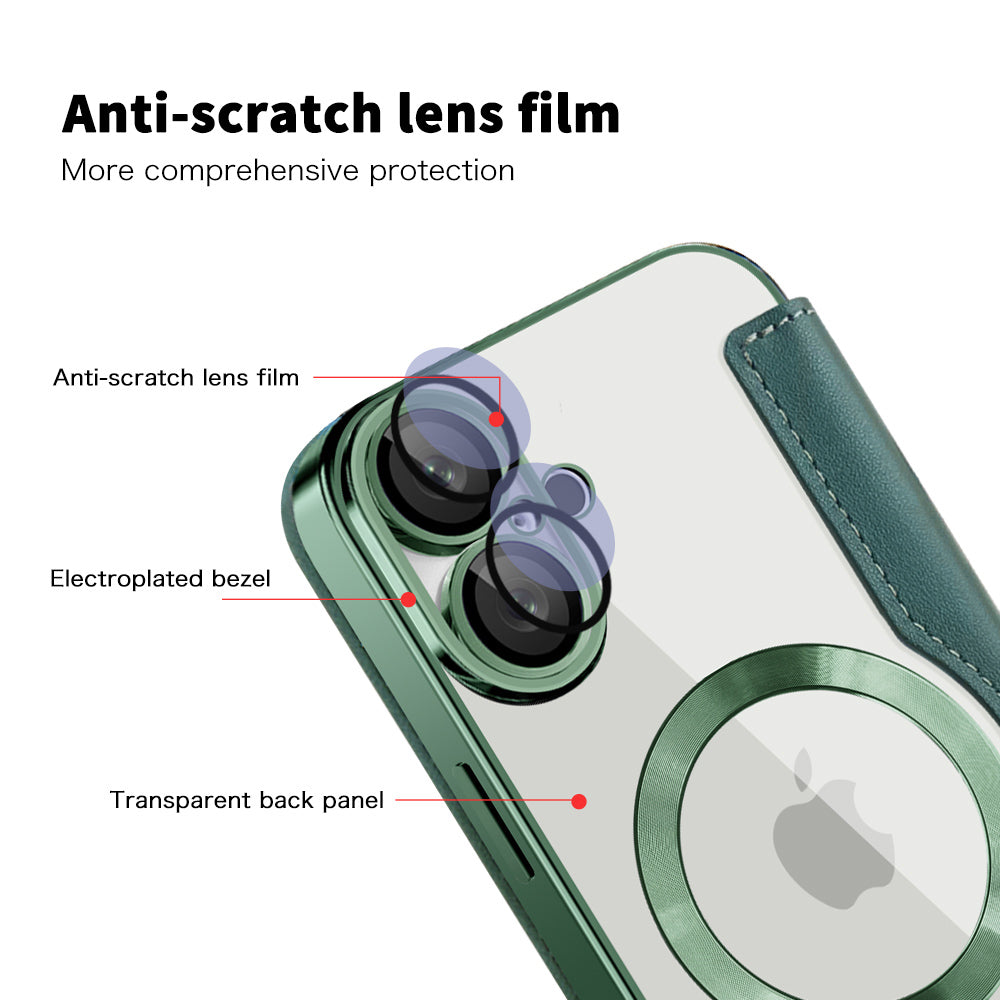 Husa de protectie Techsuit SmartMag Book compatibil cu iPhone 16 Plus, Verde