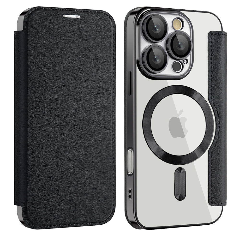 Husa de protectie Techsuit SmartMag Book compatibil cu iPhone 16 Pro, Negru