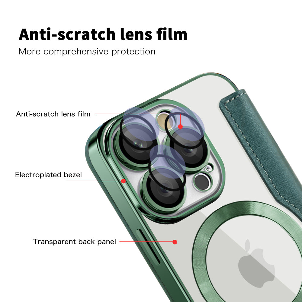 Husa de protectie Techsuit SmartMag Book compatibil cu iPhone 16 Pro, Verde