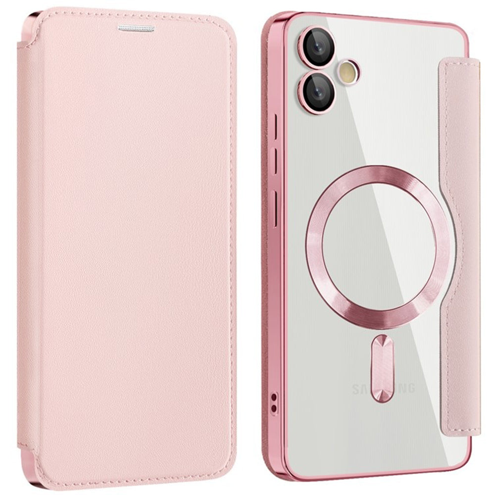 Husa de protectie Techsuit SmartMag Book compatibil cu Samsung Galaxy A05, Roz