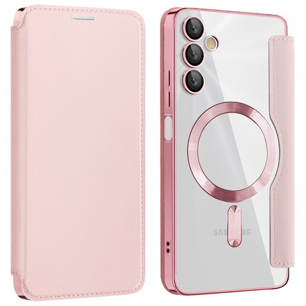 Husa de protectie Techsuit SmartMag Book compatibil cu Samsung Galaxy A05s, Roz