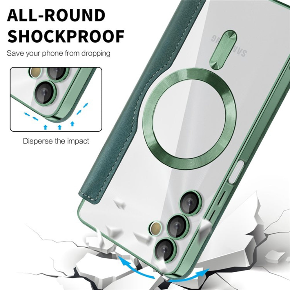 Husa de protectie Techsuit SmartMag Book compatibil cu Samsung Galaxy A05s, Verde