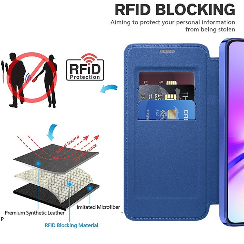 Husa de protectie Techsuit SmartMag Book compatibil cu Samsung Galaxy A05s, Albastru