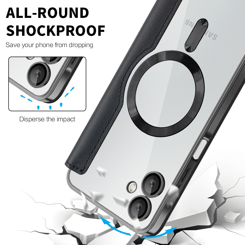 Husa de protectie Techsuit SmartMag Book compatibil cu Samsung Galaxy A06, Negru