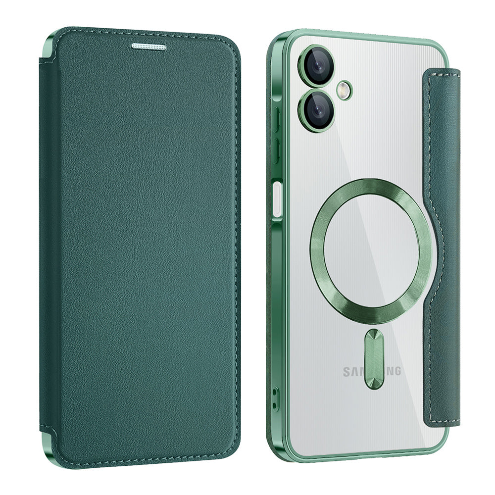 Husa de protectie Techsuit SmartMag Book compatibil cu Samsung Galaxy A06, Verde