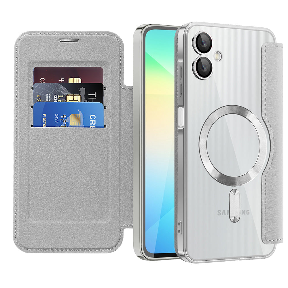 Husa de protectie Techsuit SmartMag Book compatibil cu Samsung Galaxy A06, Gri