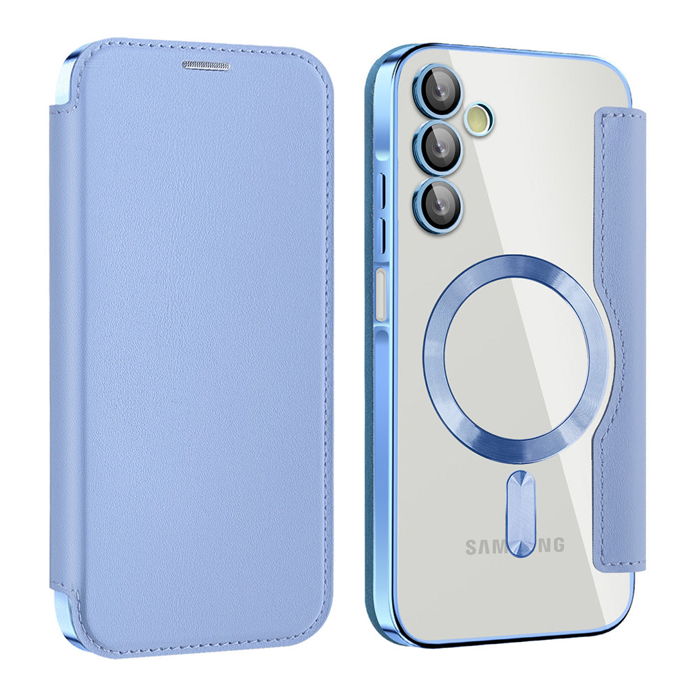Husa de protectie Techsuit SmartMag Book compatibil cu Samsung Galaxy A15 4G / A15 5G, Albastru Deschis