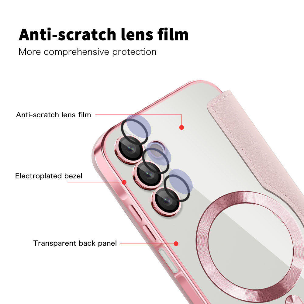 Husa de protectie Techsuit SmartMag Book compatibil cu Samsung Galaxy A15 4G / A15 5G, Roz