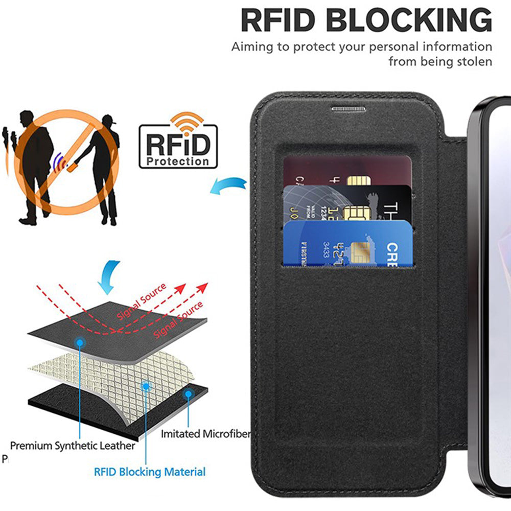TechSuit Husa de protectie Techsuit SmartMag Book compatibil cu Samsung Galaxy A36 5G, Negru – imagine 5