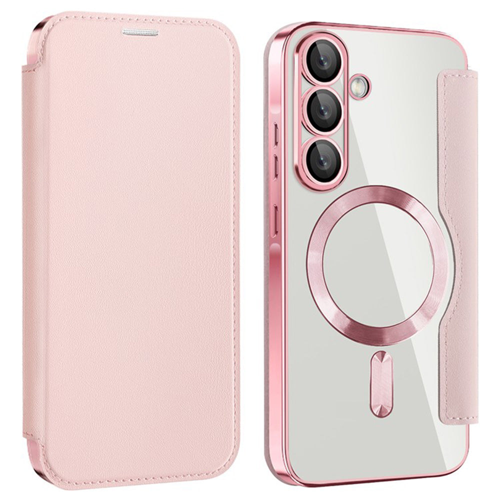 Husa de protectie Techsuit SmartMag Book compatibil cu Samsung Galaxy A36 5G, Roz