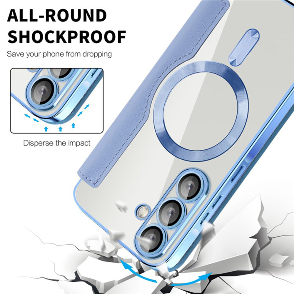 Husa de protectie Techsuit SmartMag Book compatibil cu Samsung Galaxy A36 5G, Albastru Deschis
