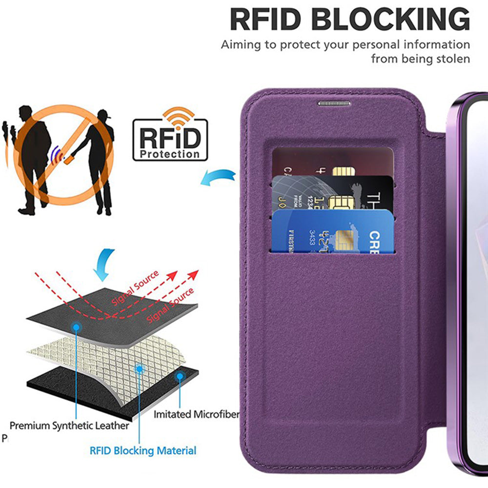 Husa de protectie Techsuit SmartMag Book compatibil cu Samsung Galaxy A36 5G, Mov