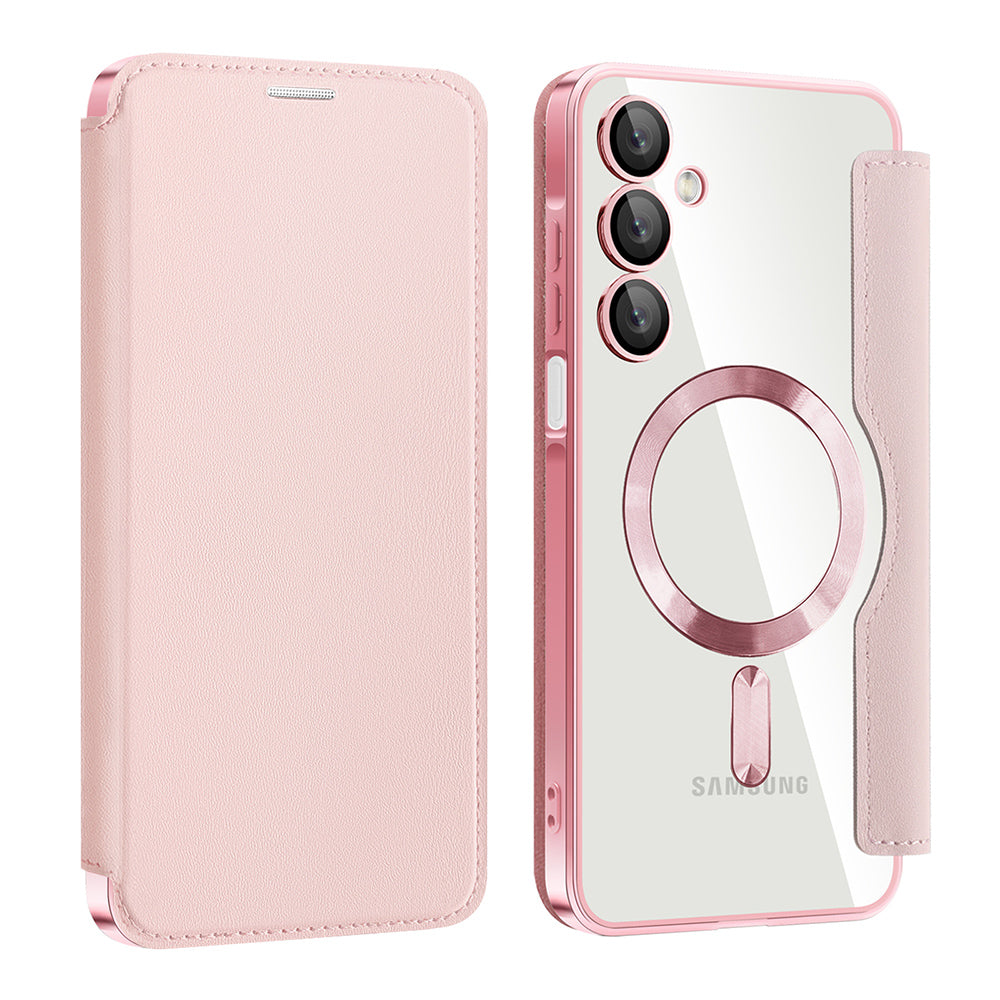 Husa de protectie Techsuit SmartMag Book compatibil cu Samsung Galaxy A16 4G / A16 5G, Roz
