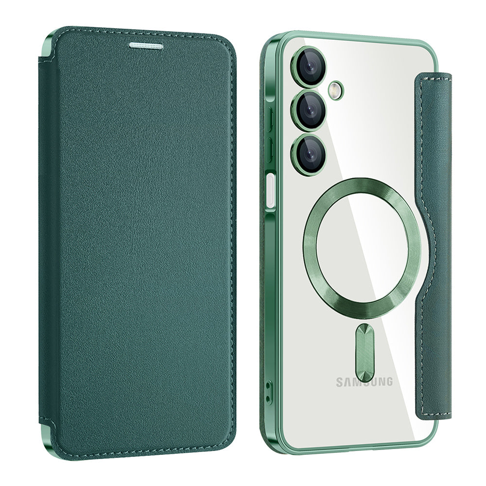 Husa de protectie Techsuit SmartMag Book compatibil cu Samsung Galaxy A16 4G / A16 5G, Verde