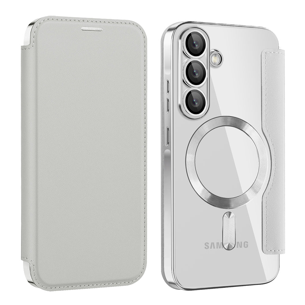 Husa de protectie Techsuit SmartMag Book compatibil cu Samsung Galaxy A56 5G, Gri