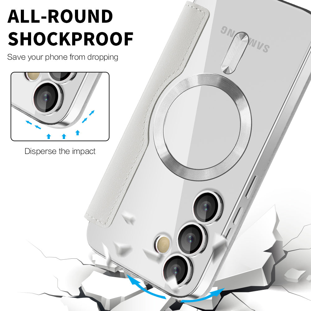 Husa de protectie Techsuit SmartMag Book compatibil cu Samsung Galaxy S24 FE, Gri
