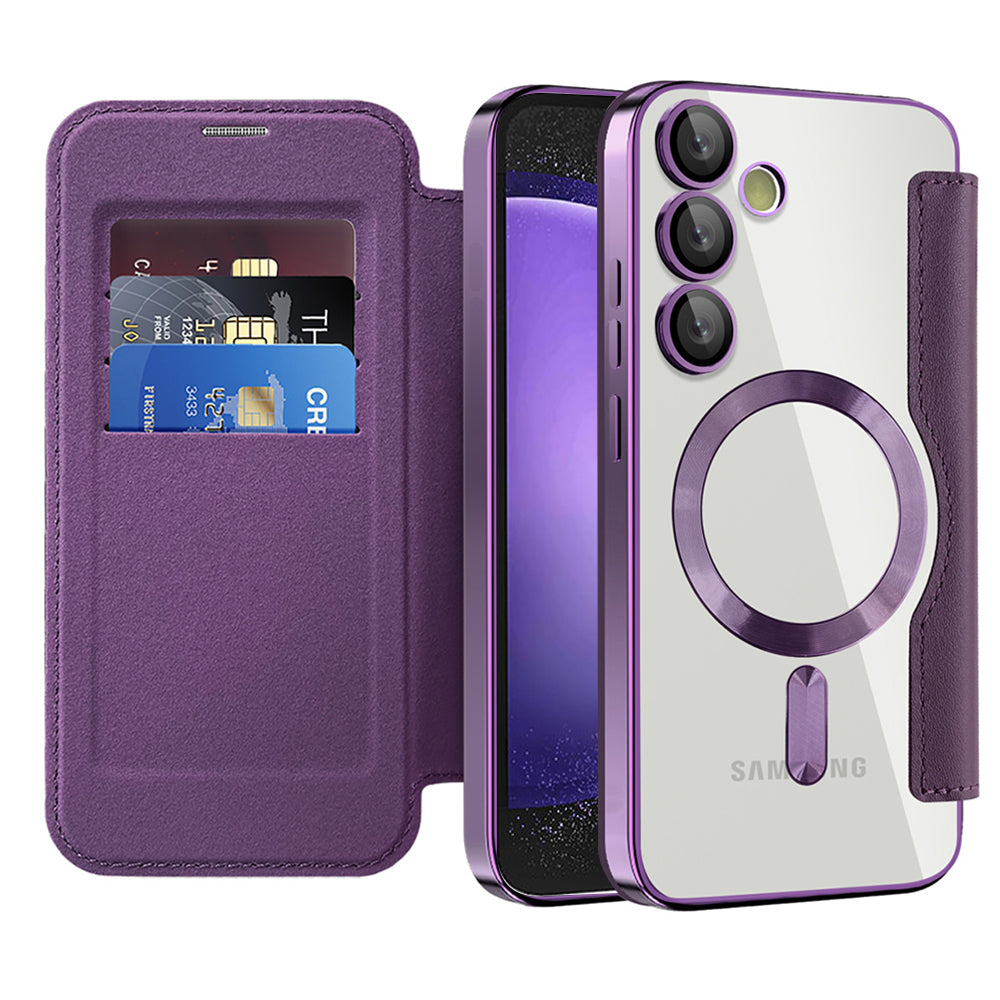 Husa de protectie Techsuit SmartMag Book compatibil cu Samsung Galaxy S23 FE, Mov