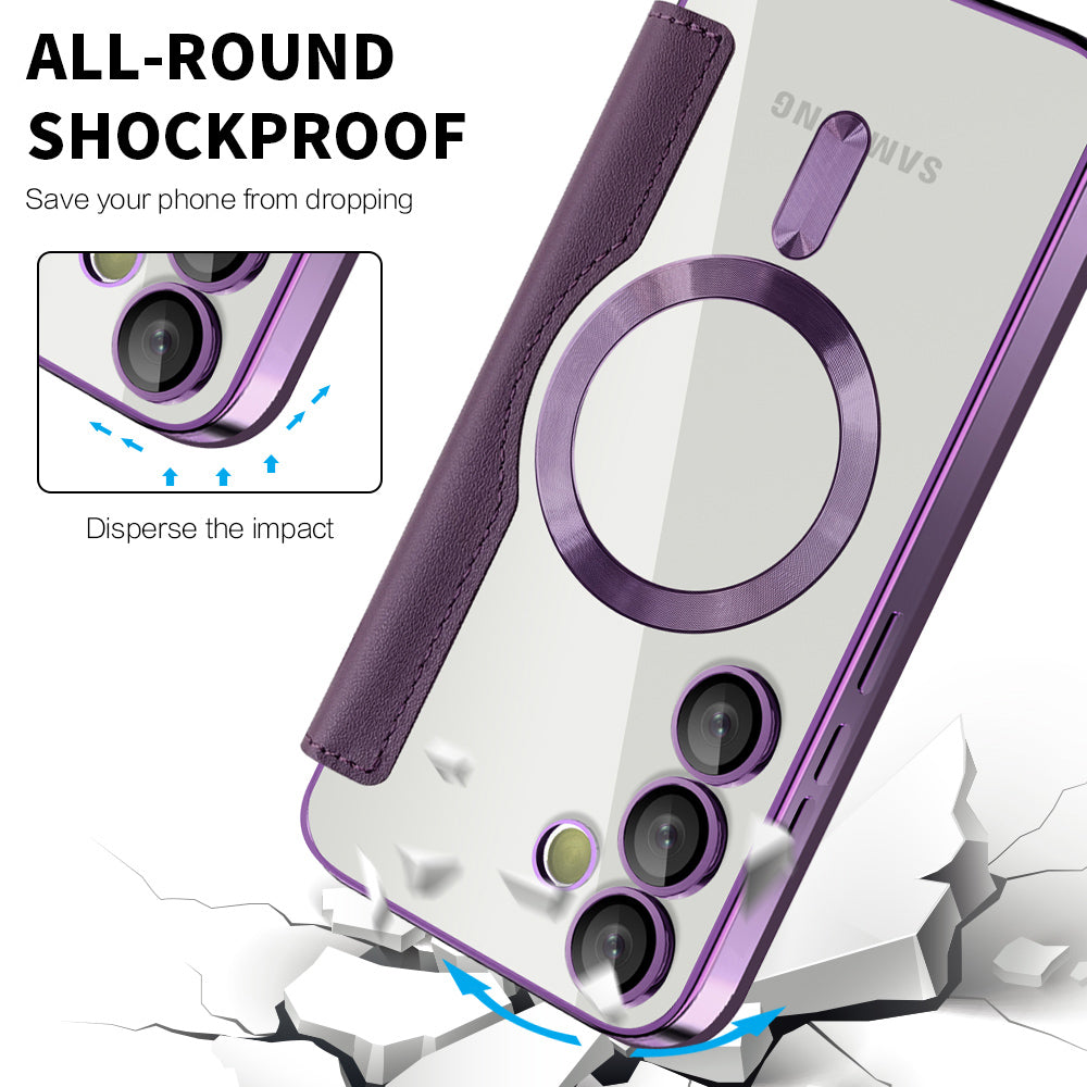 Husa de protectie Techsuit SmartMag Book compatibil cu Samsung Galaxy S23 FE, Mov