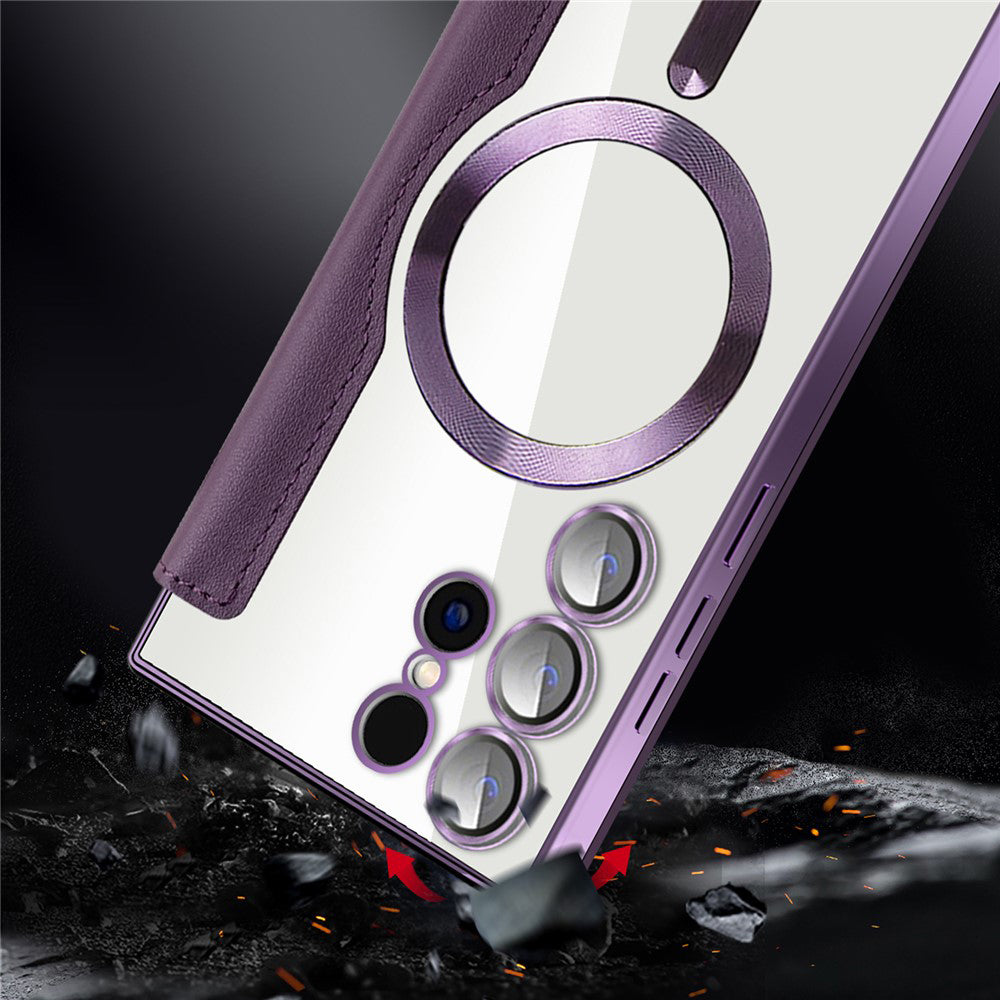 Husa de protectie Techsuit SmartMag Book compatibil cu Samsung Galaxy S23 Ultra, Maro