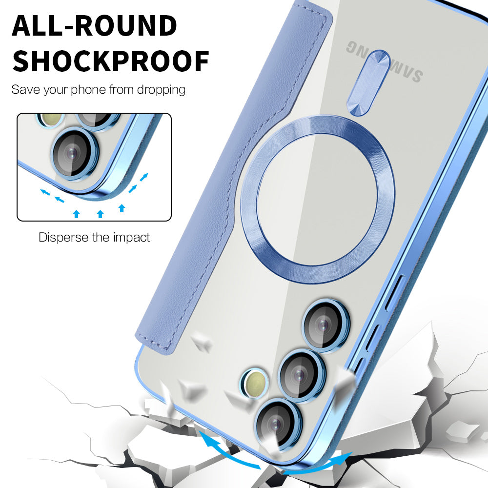 Husa de protectie Techsuit SmartMag Book compatibil cu Samsung Galaxy S24, Albastru Deschis