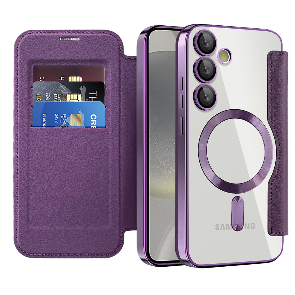 Husa de protectie Techsuit SmartMag Book compatibil cu Samsung Galaxy S24 Plus, Mov