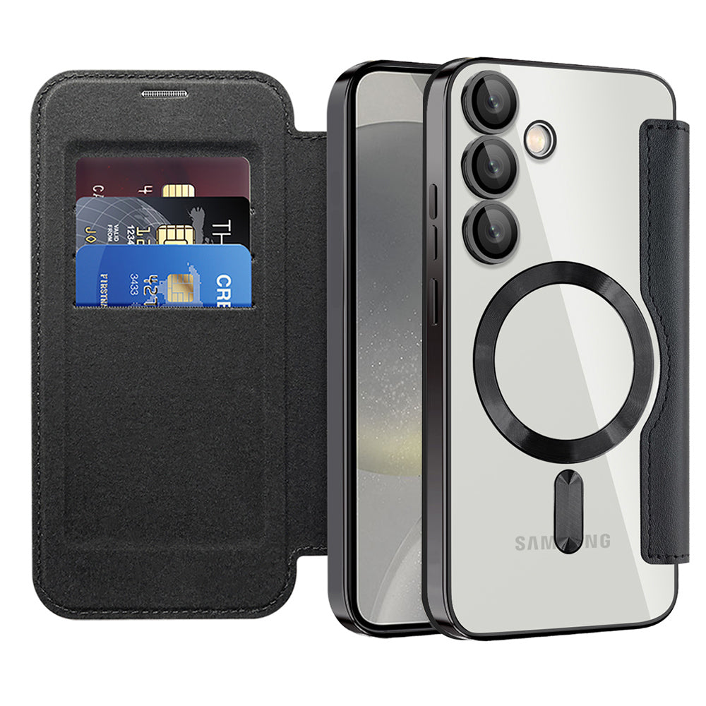Husa de protectie Techsuit SmartMag Book compatibil cu Samsung Galaxy S24 Plus, Negru
