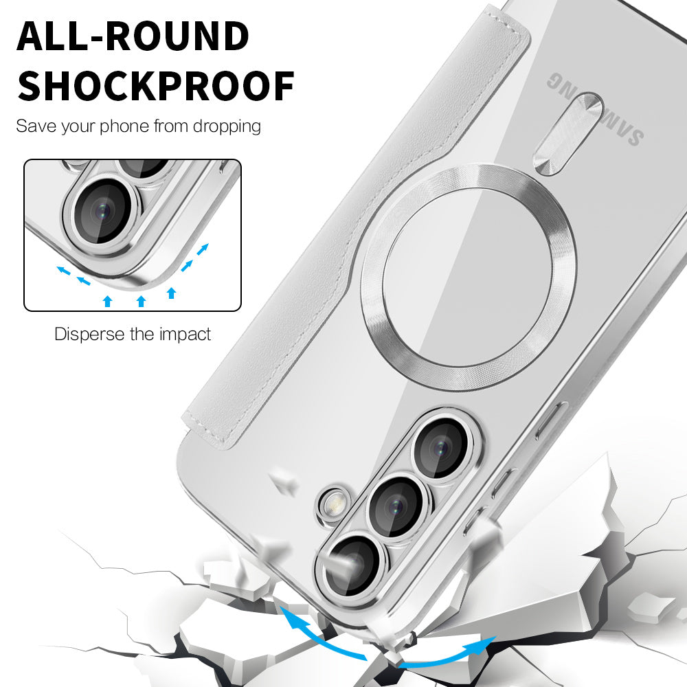 Husa de protectie Techsuit SmartMag Book compatibil cu Samsung Galaxy S25 Plus, Gri