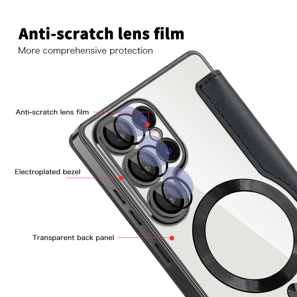 Husa de protectie Techsuit SmartMag Book compatibil cu Samsung Galaxy S25 Ultra, Negru