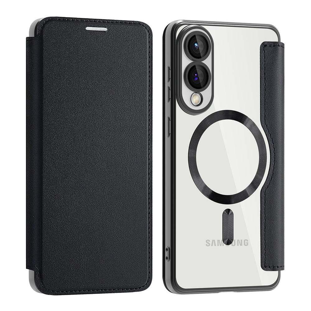 Husa de protectie Techsuit SmartMag Book compatibil cu Samsung Galaxy S25 Edge, Negru