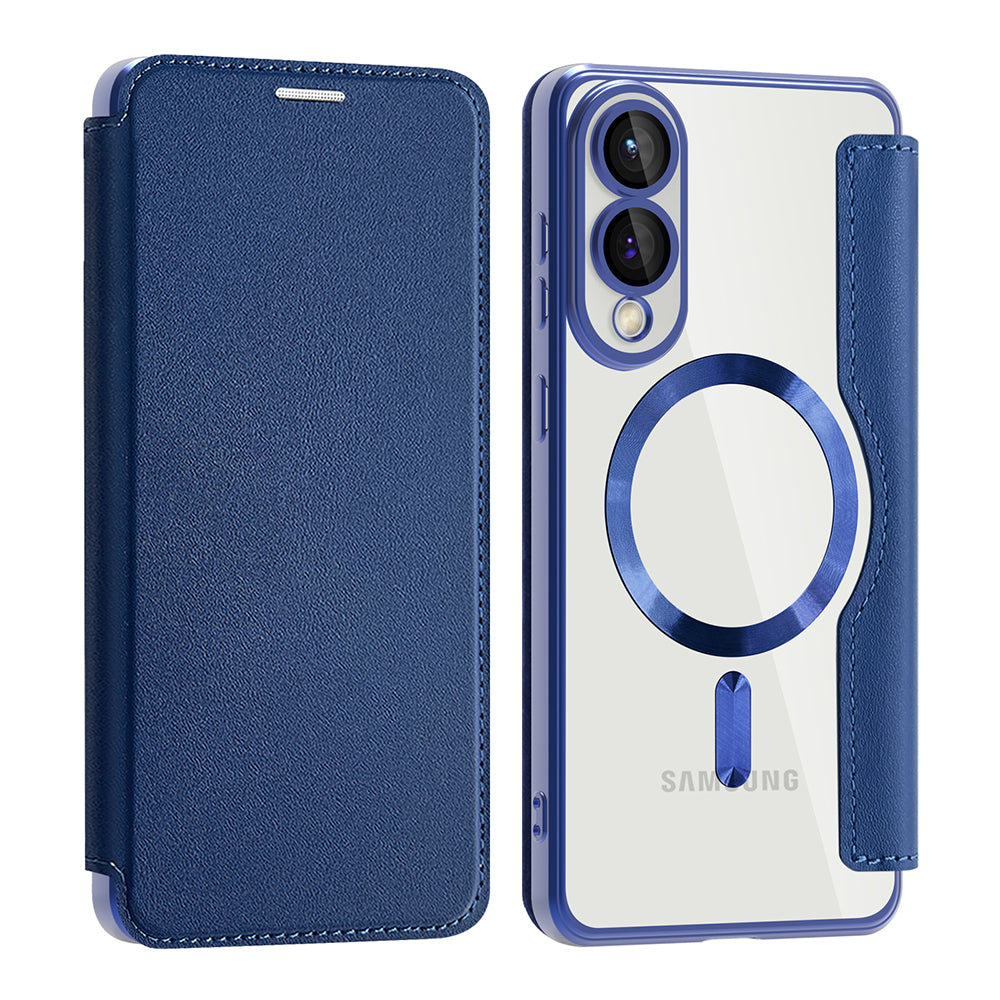 Husa de protectie Techsuit SmartMag Book compatibil cu Samsung Galaxy S25 Edge, Albastru