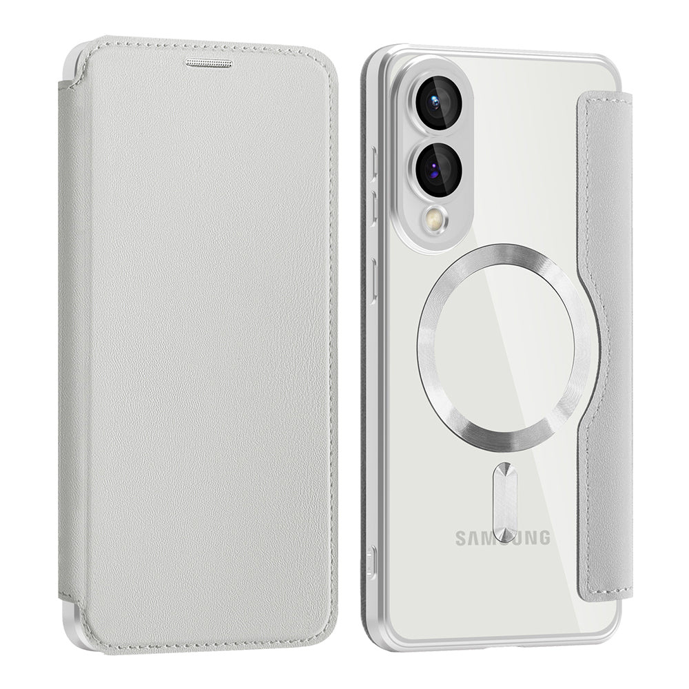 Husa de protectie Techsuit SmartMag Book compatibil cu Samsung Galaxy S25 Edge, Gri