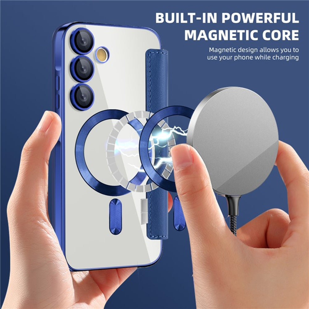 Husa de protectie Techsuit SmartMag Book compatibil cu Samsung Galaxy A35 5G, Albastru