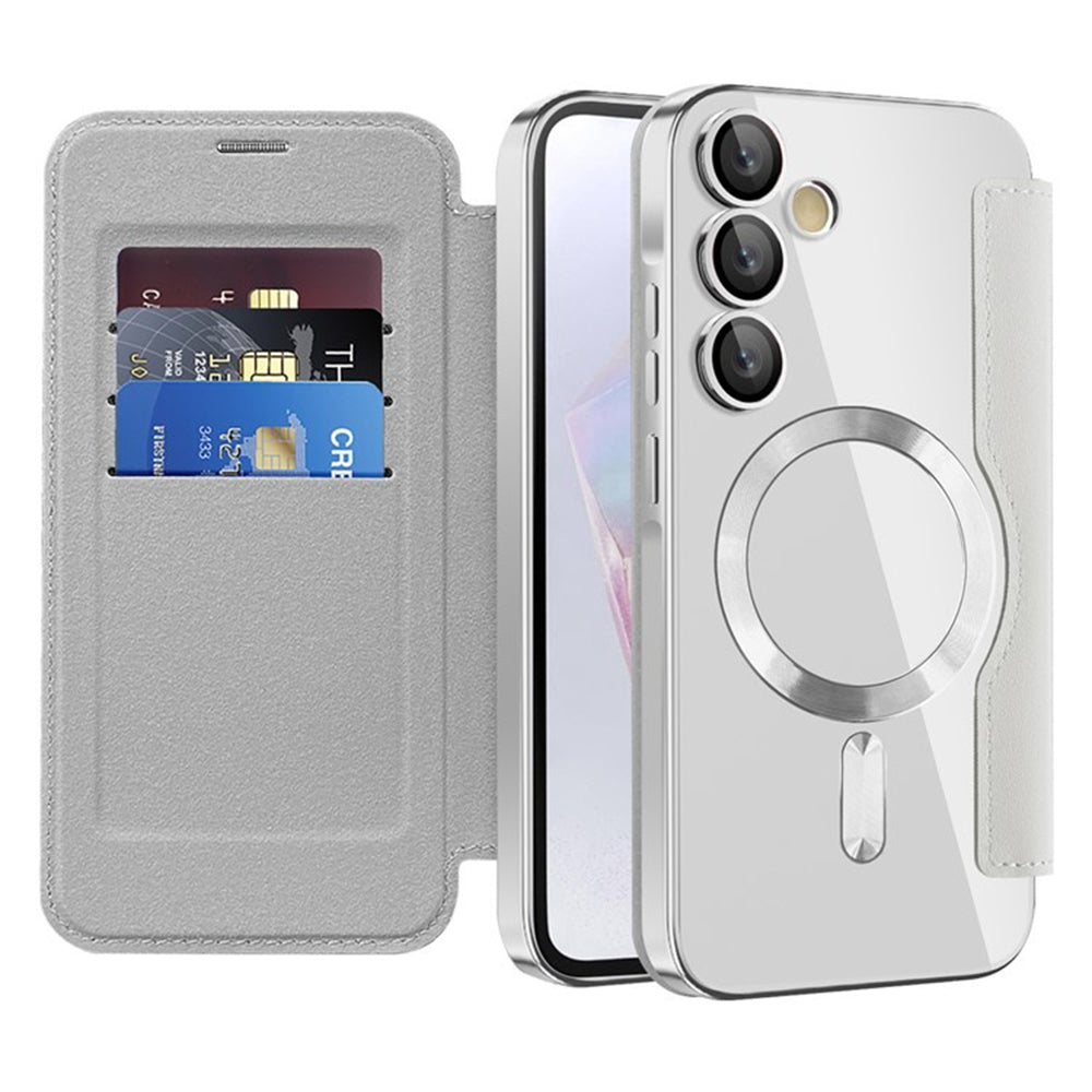 Husa de protectie Techsuit SmartMag Book compatibil cu Samsung Galaxy A35 5G, Gri