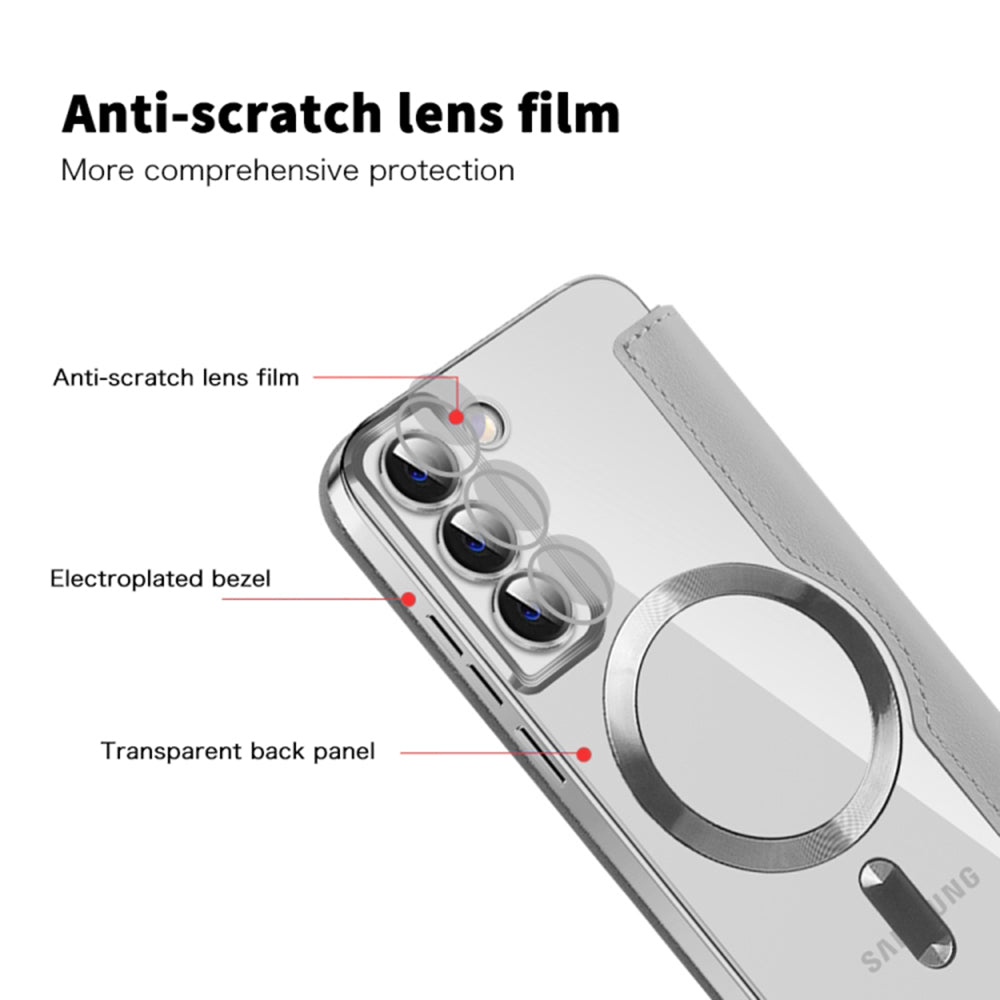 Husa de protectie Techsuit SmartMag Book compatibil cu Samsung Galaxy S22 Plus 5G, Gri