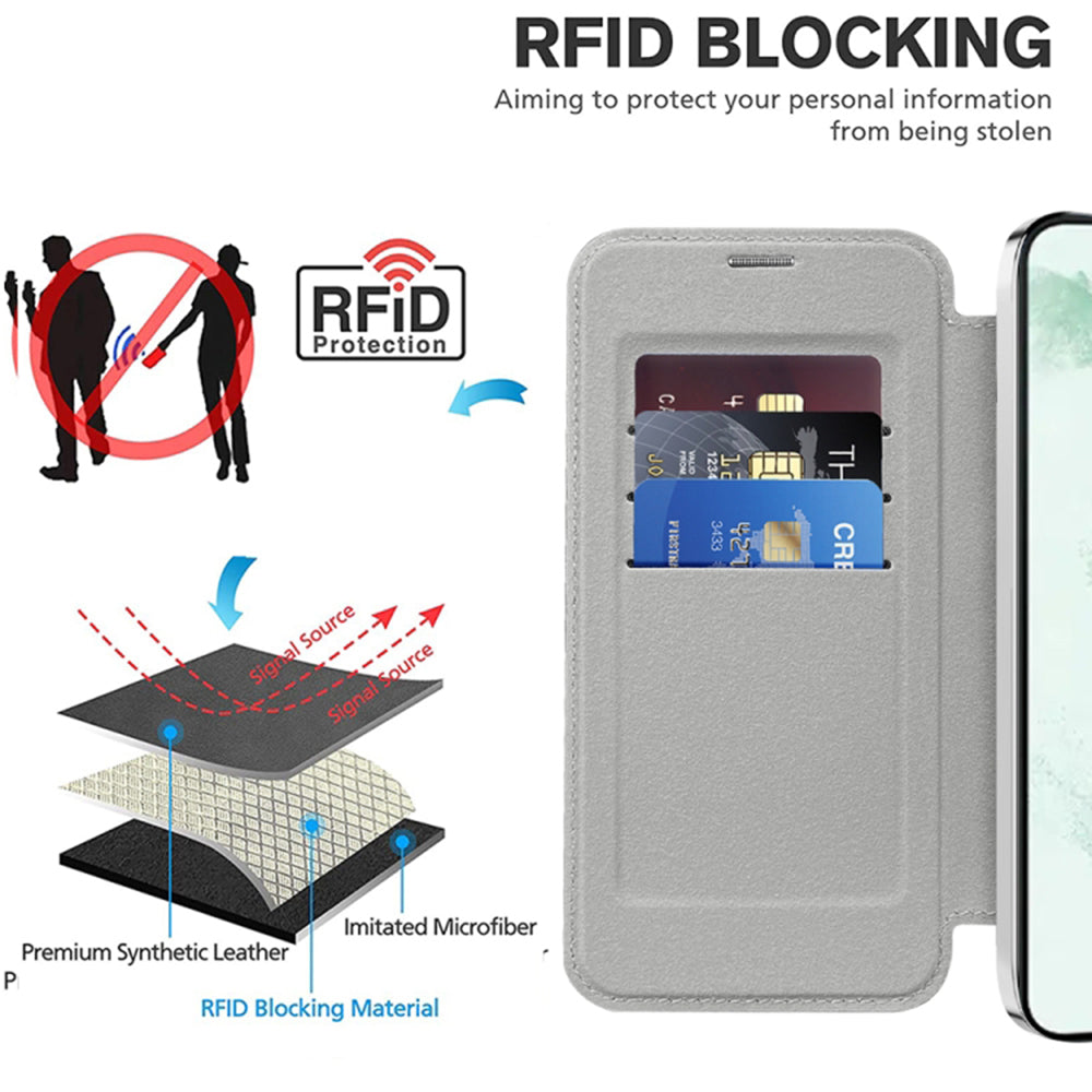 Husa de protectie Techsuit SmartMag Book compatibil cu Samsung Galaxy S22 Plus 5G, Gri